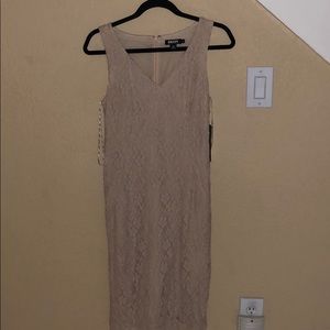 Nude lace pattern DKNY dress